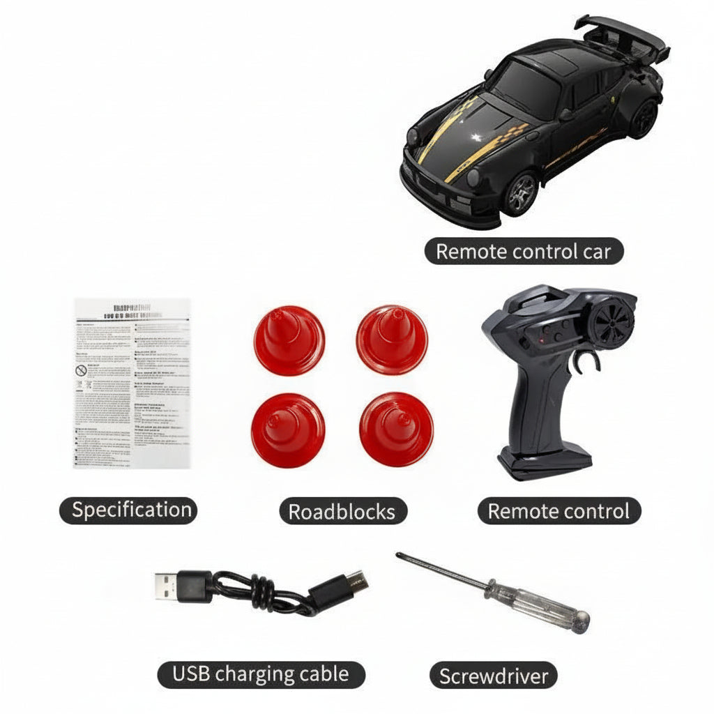 MICRODRIFT – Compact 1:64 Remote Control Drift Car for Smooth Gliding