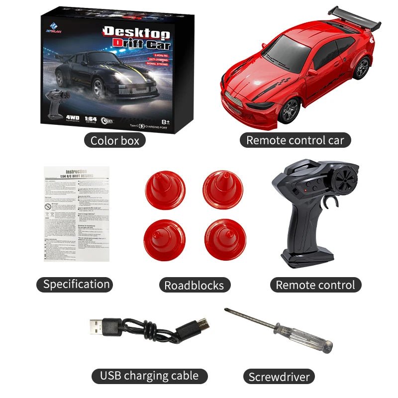 MICRODRIFT – Compact 1:64 Remote Control Drift Car for Smooth Gliding