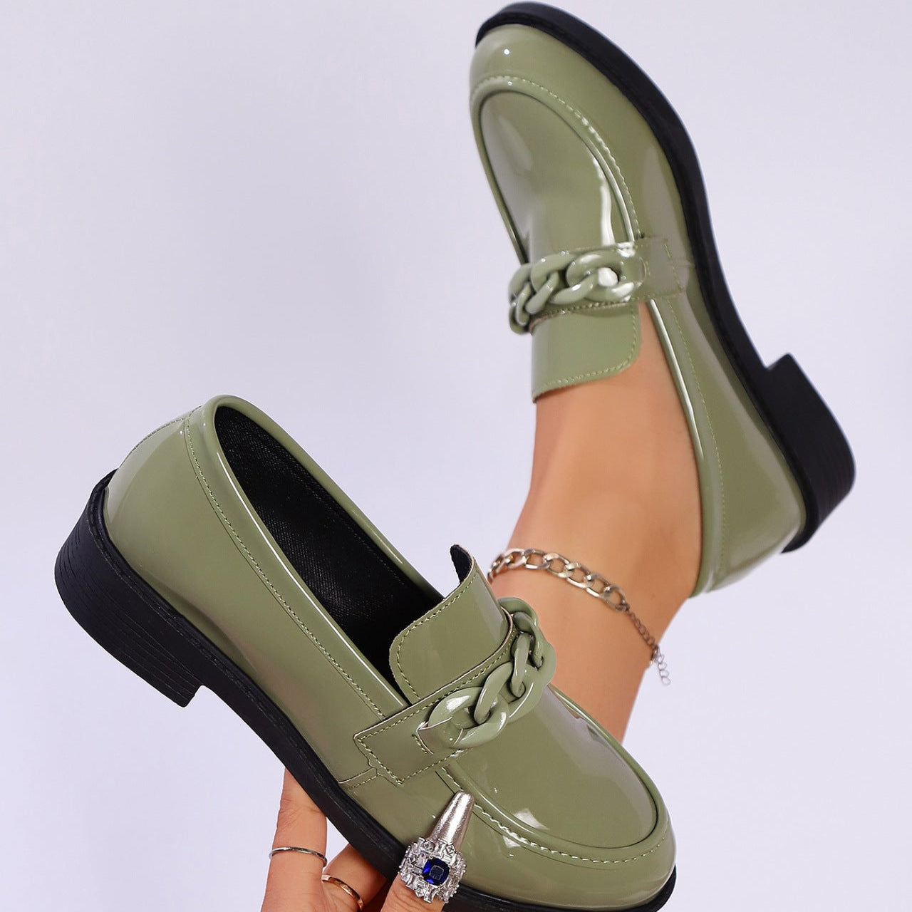 Image of Miley | Women's Slip-On Chunky Sole Loafers