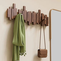 Walnut and Beech Wood Entryway Organizer