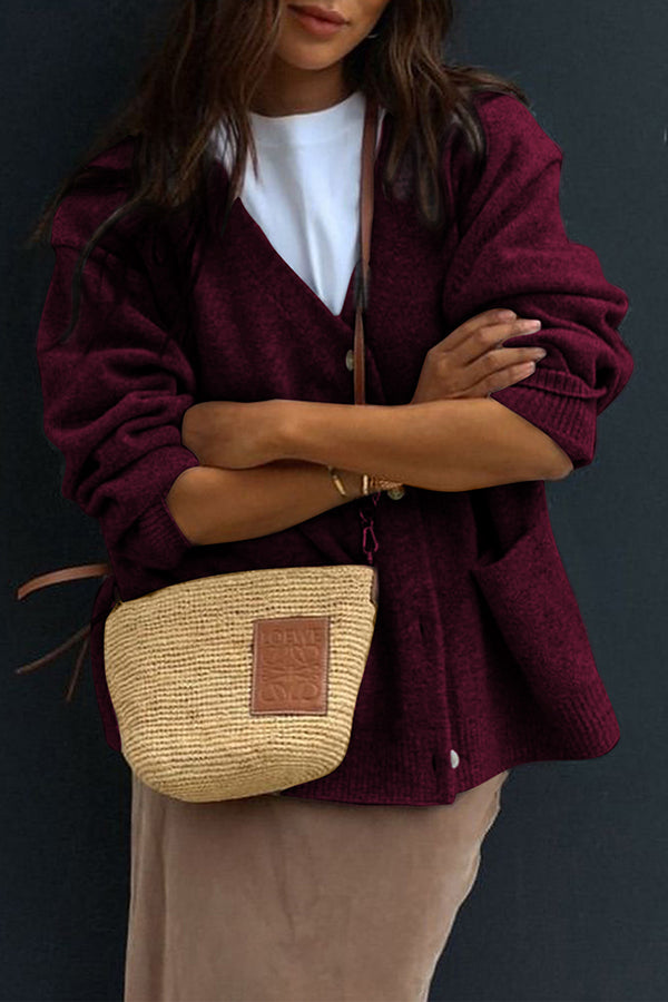 Image of Natalie | Women's V-Neck Button-Front Cardigan