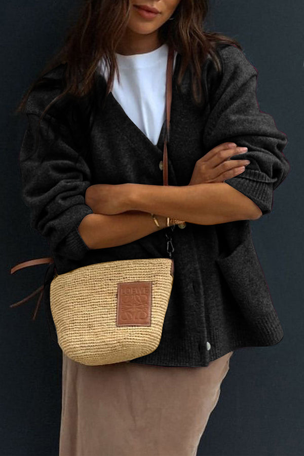 Image of Natalie | Women's V-Neck Button-Front Cardigan