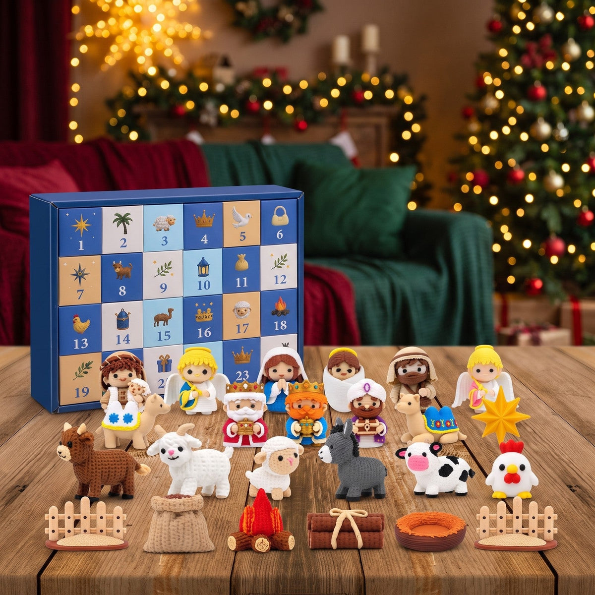 Nativity Advent Calendar, 24 Days of 3D Printed Nativity Figures