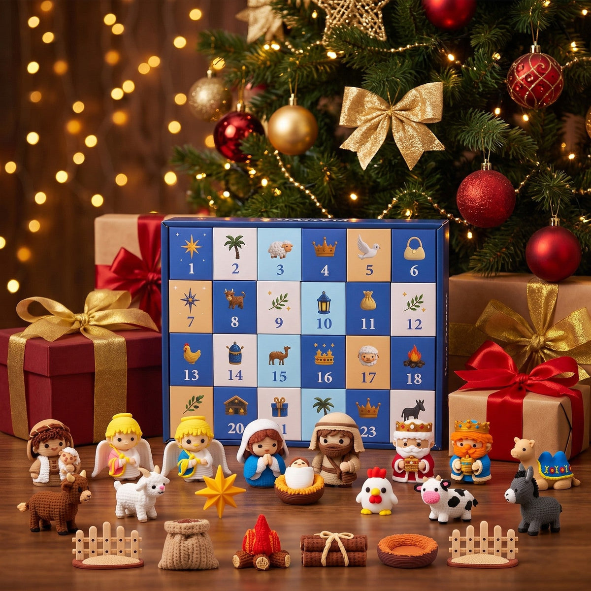 Nativity Advent Calendar, 24 Days of 3D Printed Nativity Figures