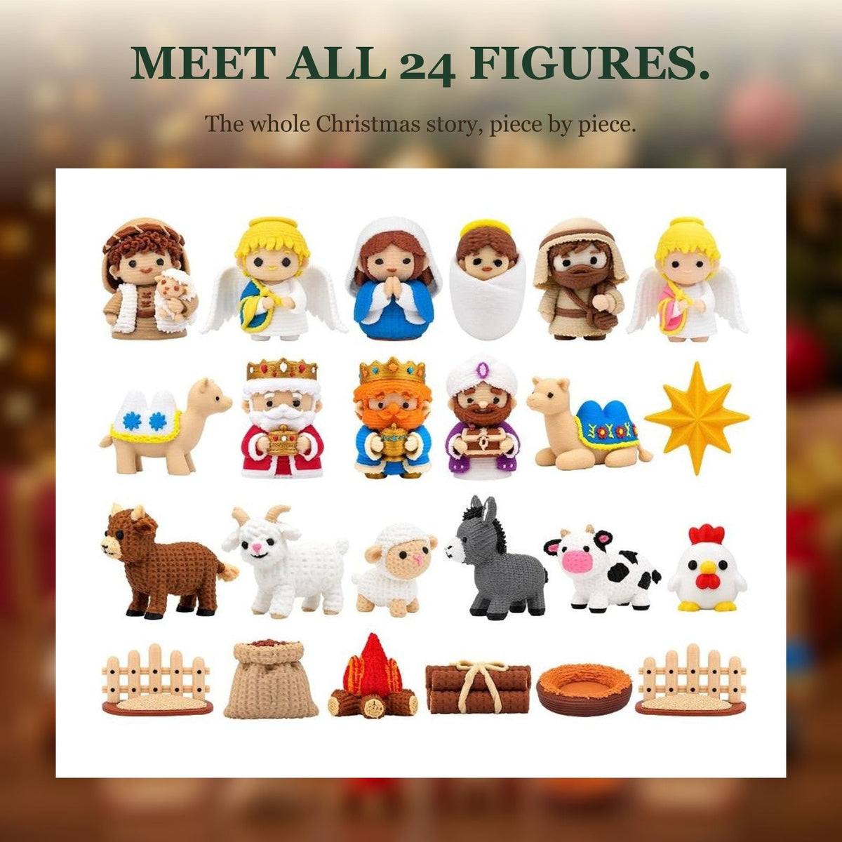 Nativity Advent Calendar, 24 Days of 3D Printed Nativity Figures