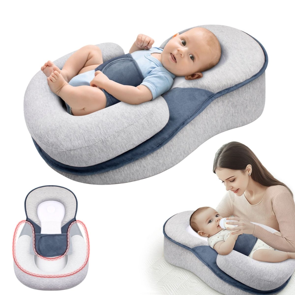 NESTLENAP Baby Pillow – Ergonomic Pillow for Safe Baby Sleep