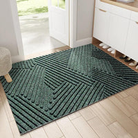 All-weather entryway mat with dirt trapping