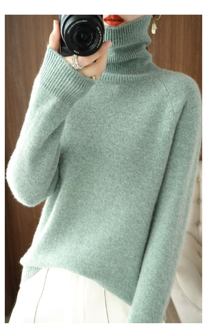 Image of Nora | Women's Fitted Turtleneck Sweater