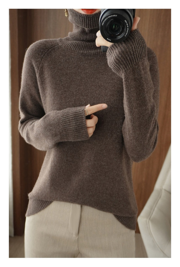 Image of Nora | Women's Fitted Turtleneck Sweater