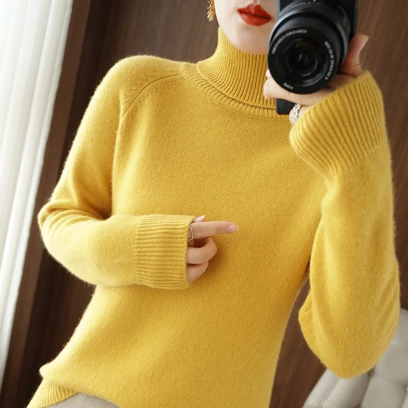 Image of Nora | Women's Fitted Turtleneck Sweater