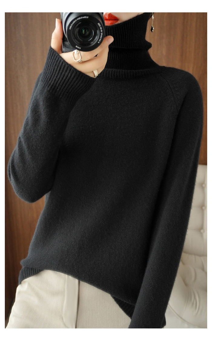 Image of Nora | Women's Fitted Turtleneck Sweater