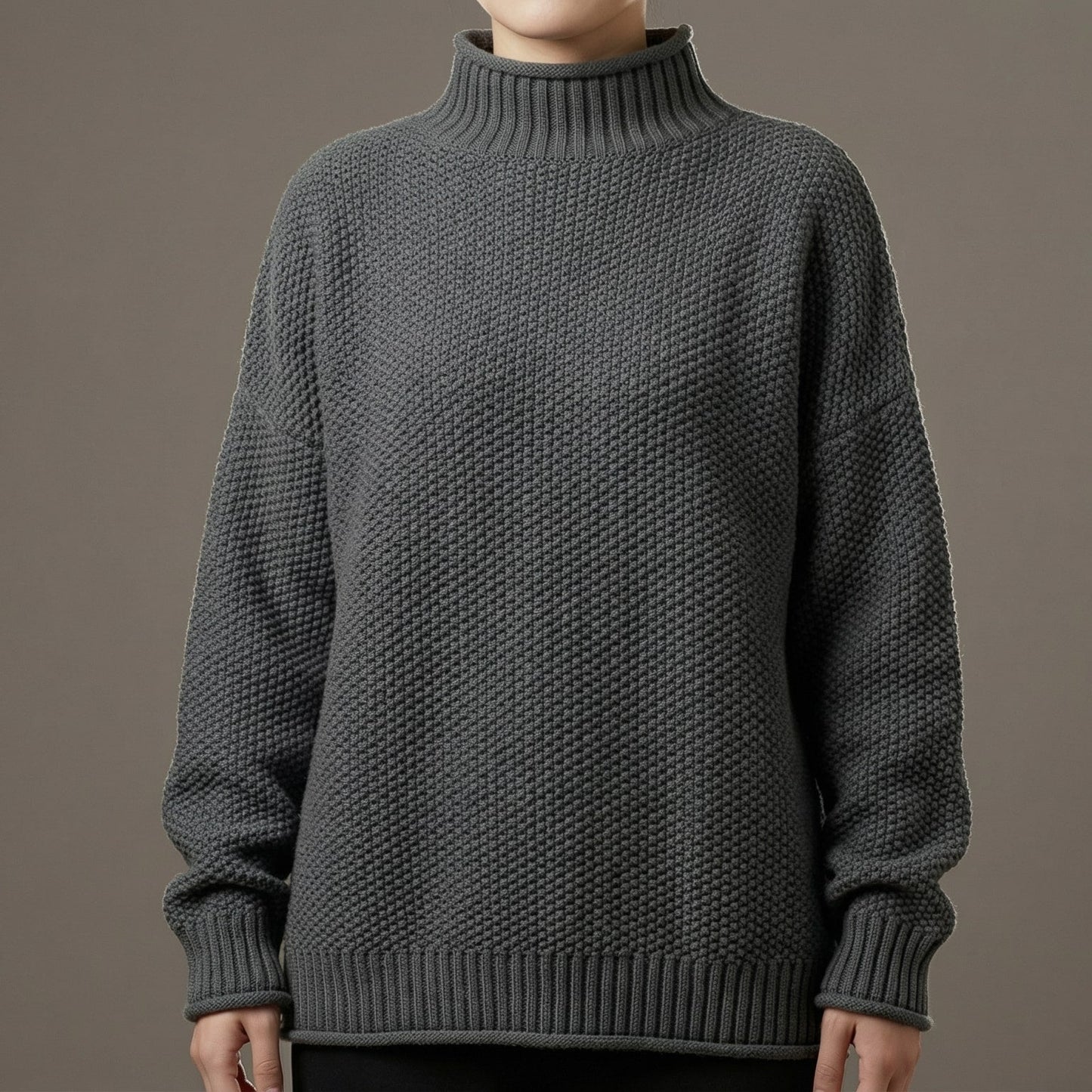 Image of Nora | Women's Mock Neck Long Sleeve Sweater