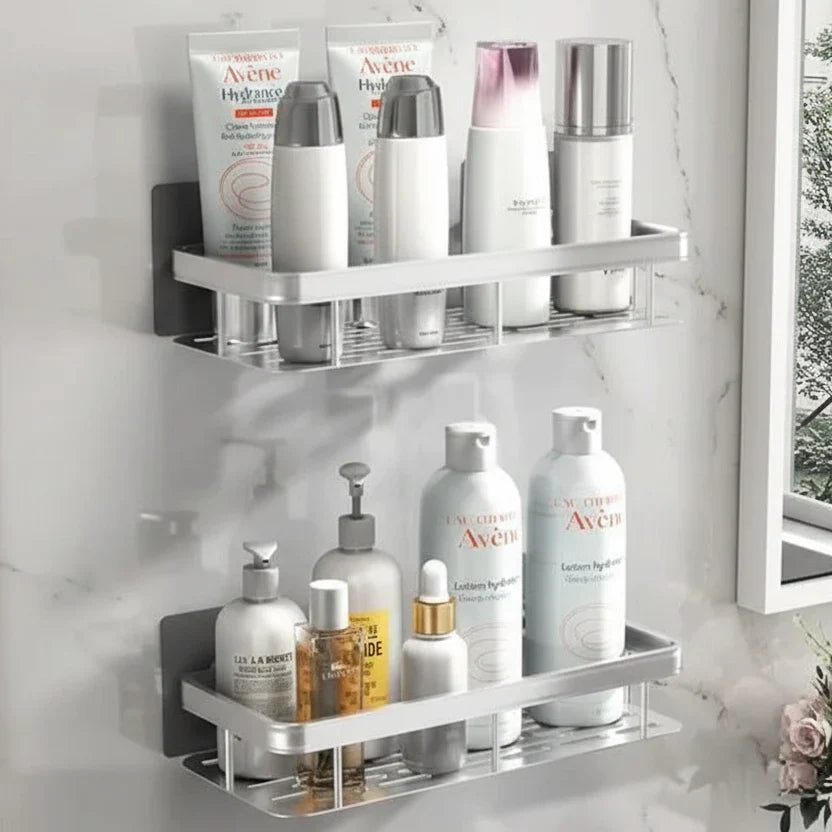 NORDICSHELF - Adhesive Shelf for the Bathroom – Drill-Free & Stylish for Every Bathroom