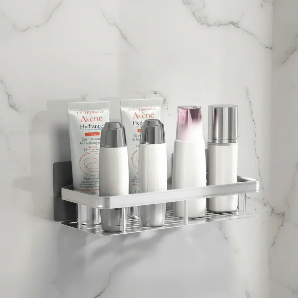 NORDICSHELF - Adhesive Shelf for the Bathroom – Drill-Free & Stylish for Every Bathroom