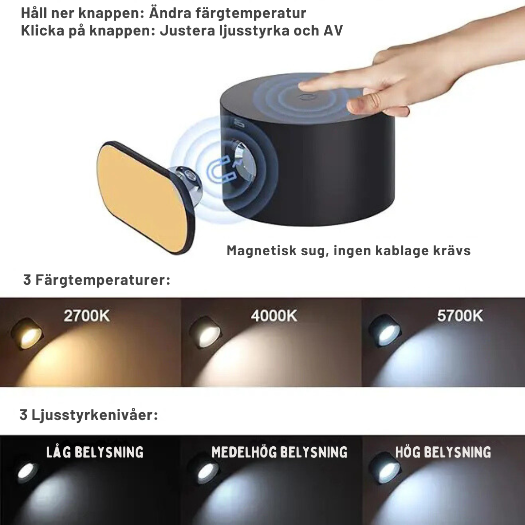 Nordisk Light – cordless, rechargeable, and remote-controlled wall lamp in Scandinavian design