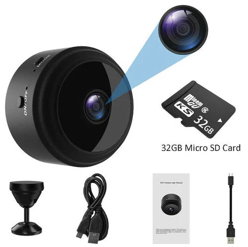 NovaGuard 1080P WiFi Mini Camera For Quiet Baby Monitoring And Home Security