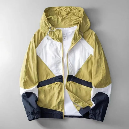 Image of Owen | Men's Color Block Full Zip Hooded Jacket