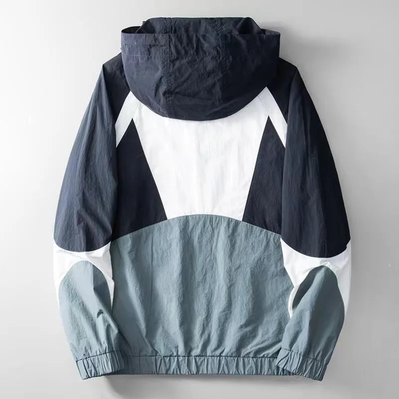 Image of Owen | Men's Color Block Full Zip Hooded Jacket