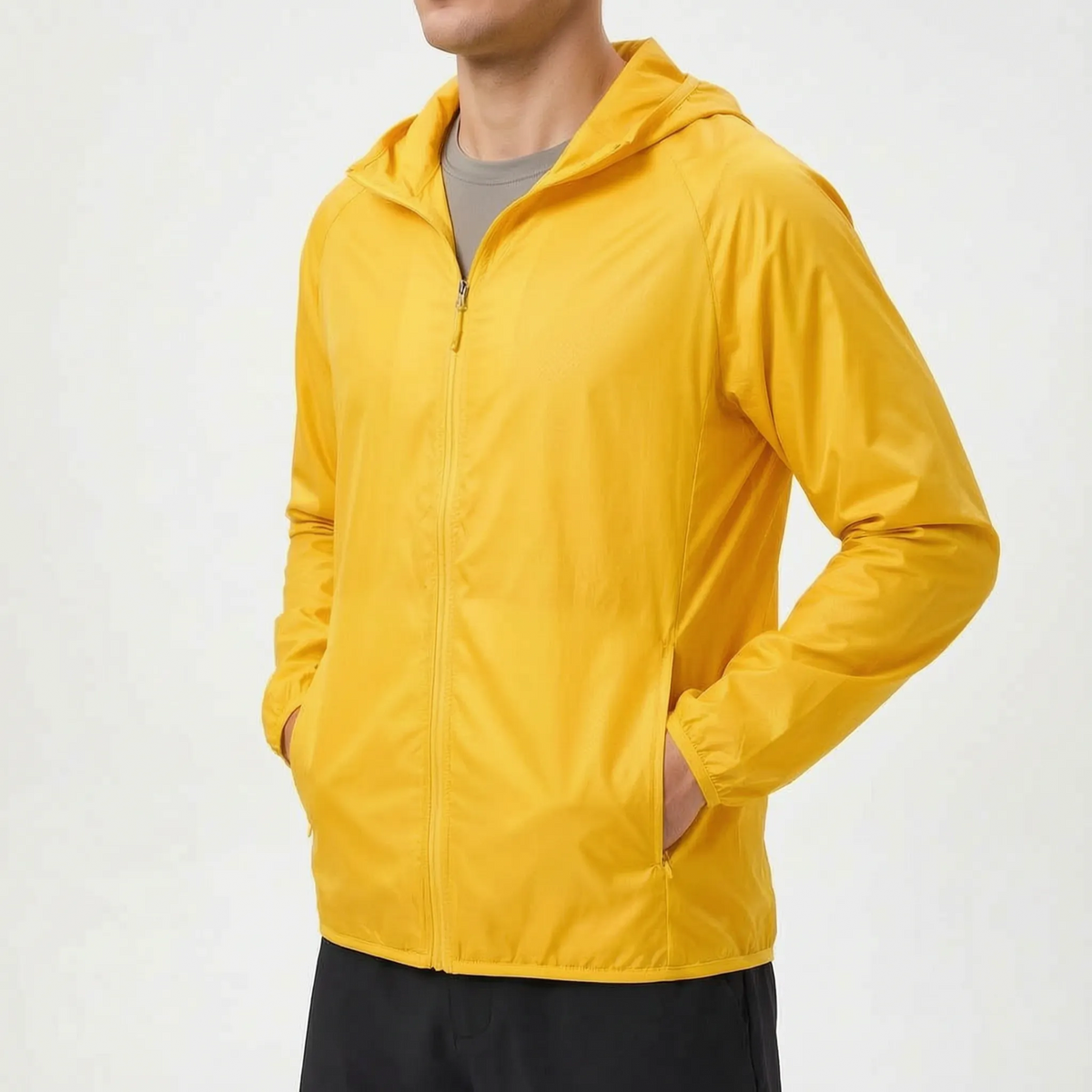 Packable Lightweight Hooded Windbreaker