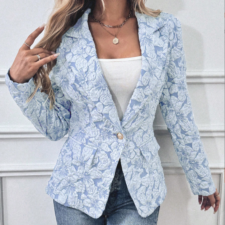 Image of Paige | Women's Floral Fitted Blazer