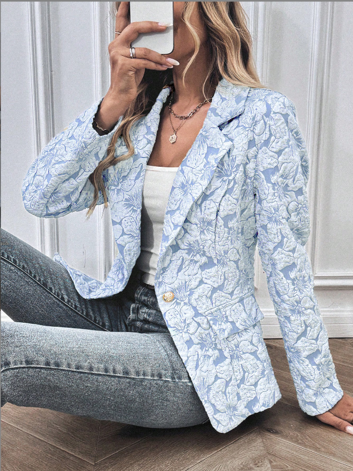 Image of Paige | Women's Floral Fitted Blazer