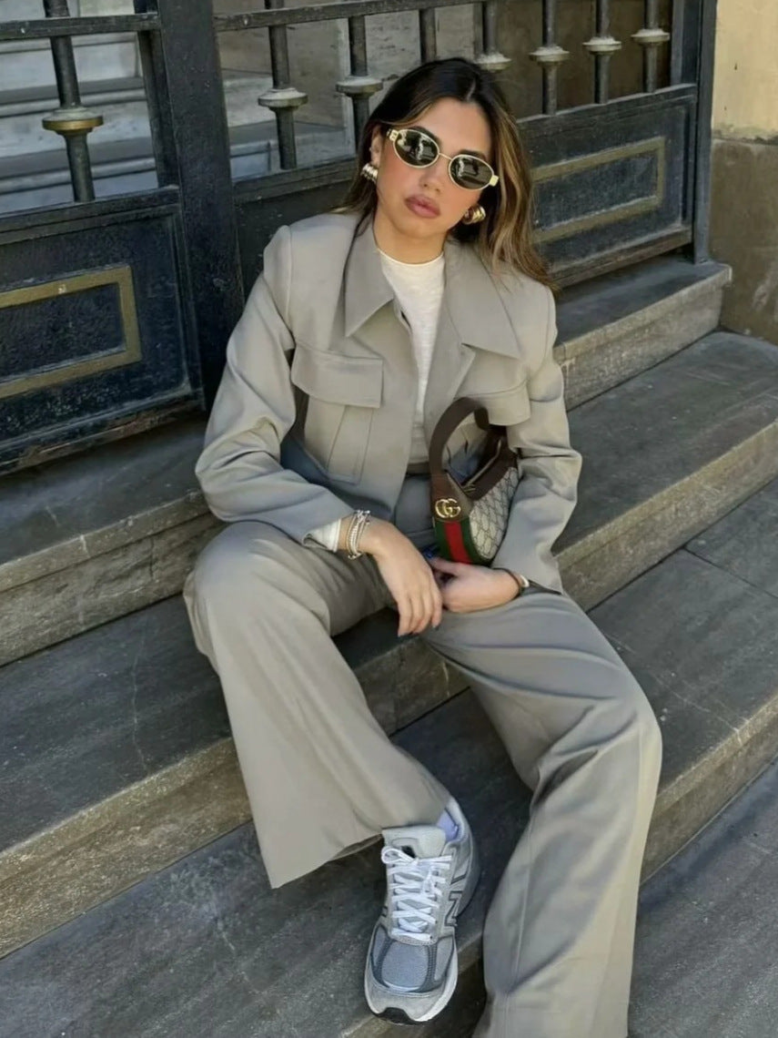 Image of Patricia | Women's Cropped Jacket Two-Piece Set