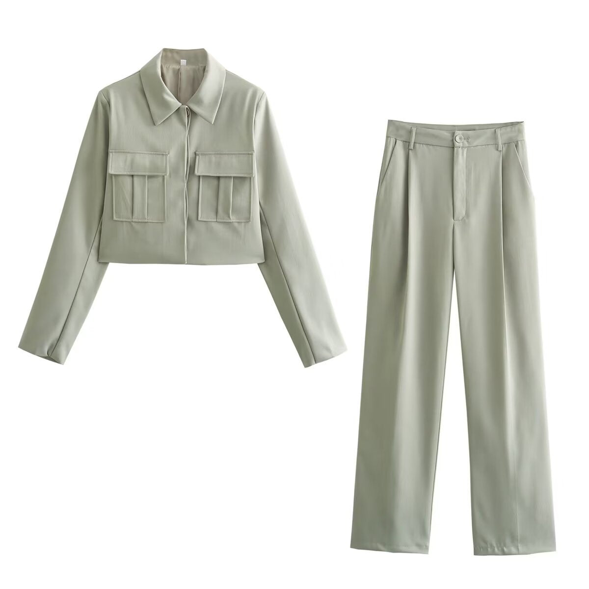Image of Patricia | Women's Cropped Jacket Two-Piece Set