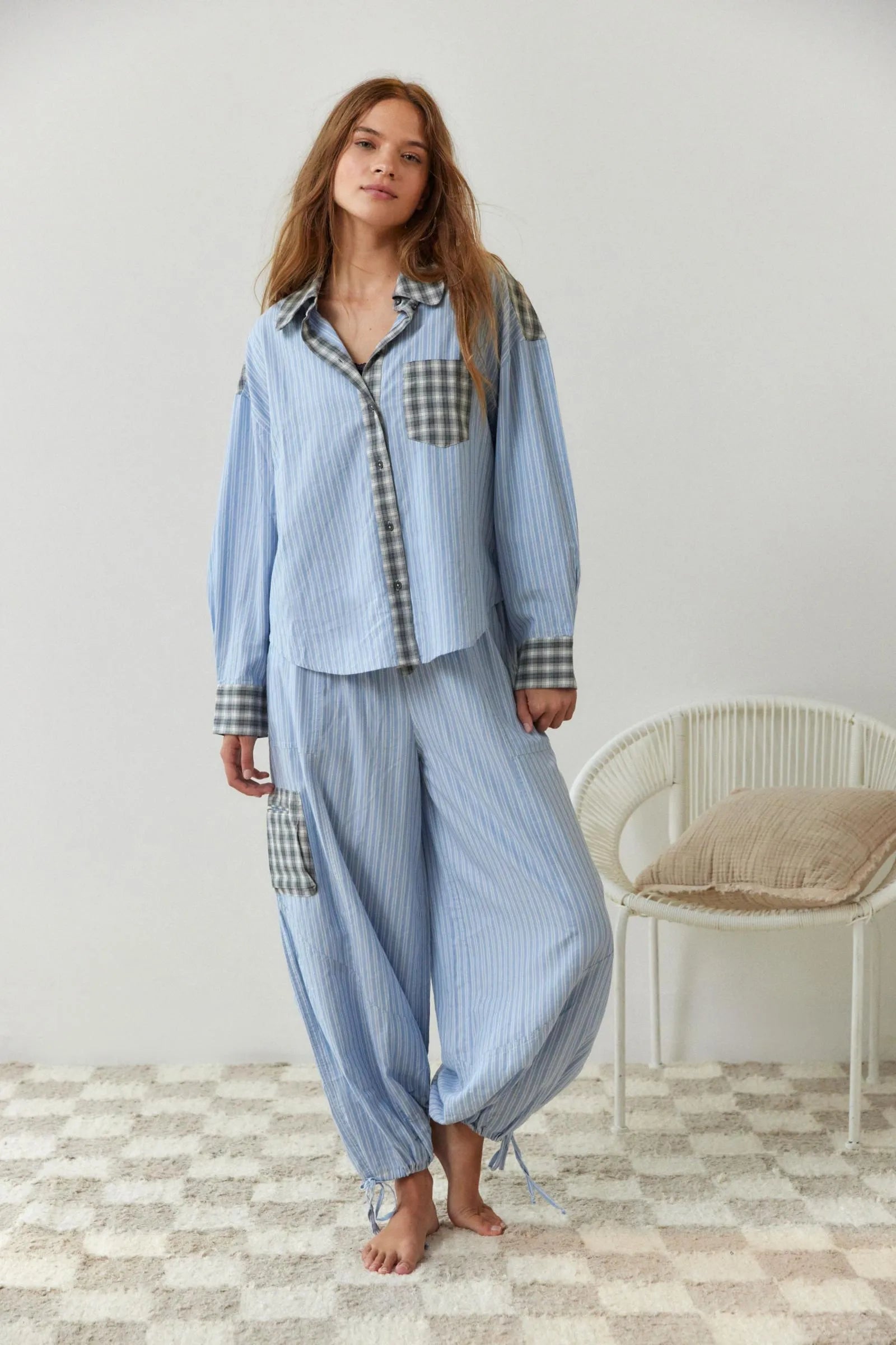 Image of Penny | Women's Long Sleeve Striped Pajama Set