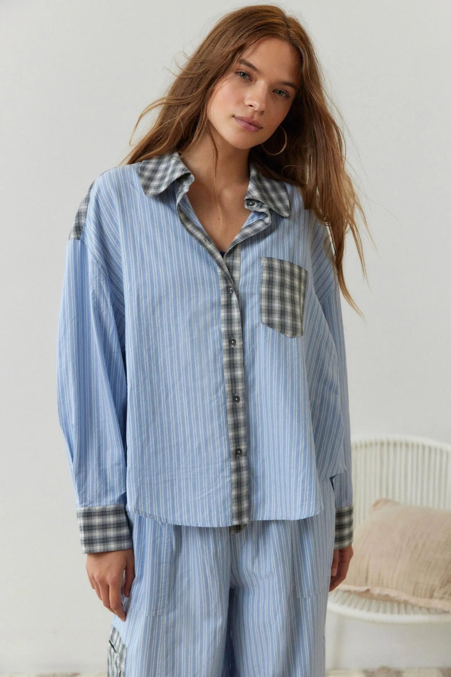 Image of Penny | Women's Long Sleeve Striped Pajama Set