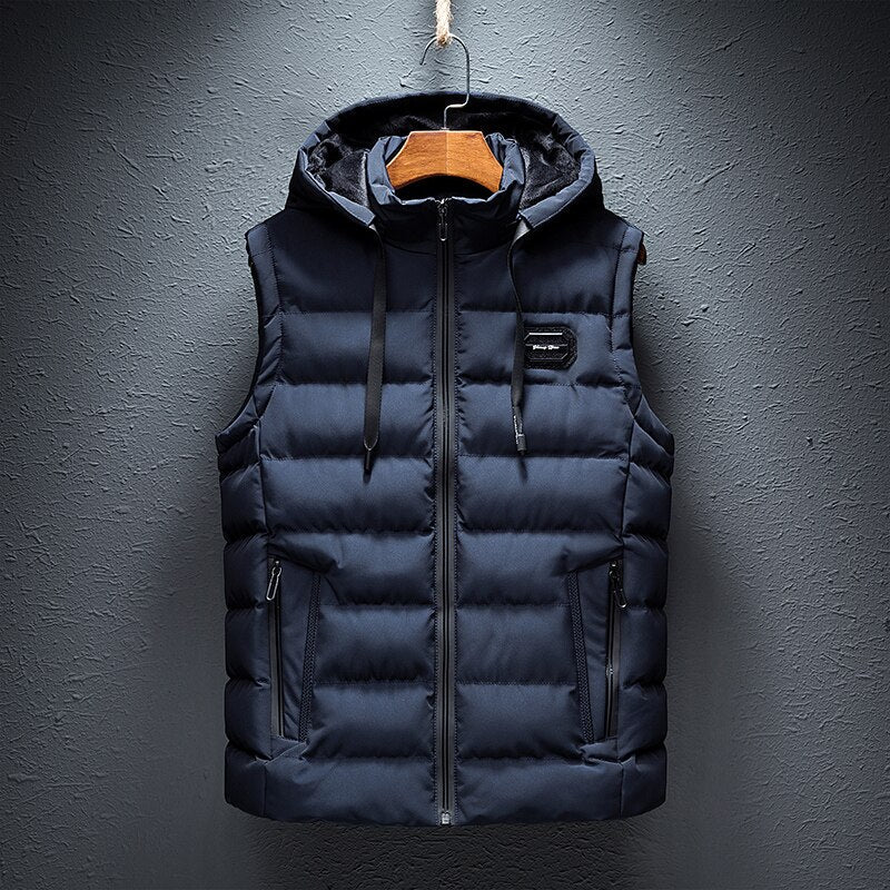 Image of Peter | Men's Hooded Quilted Puffer Vest