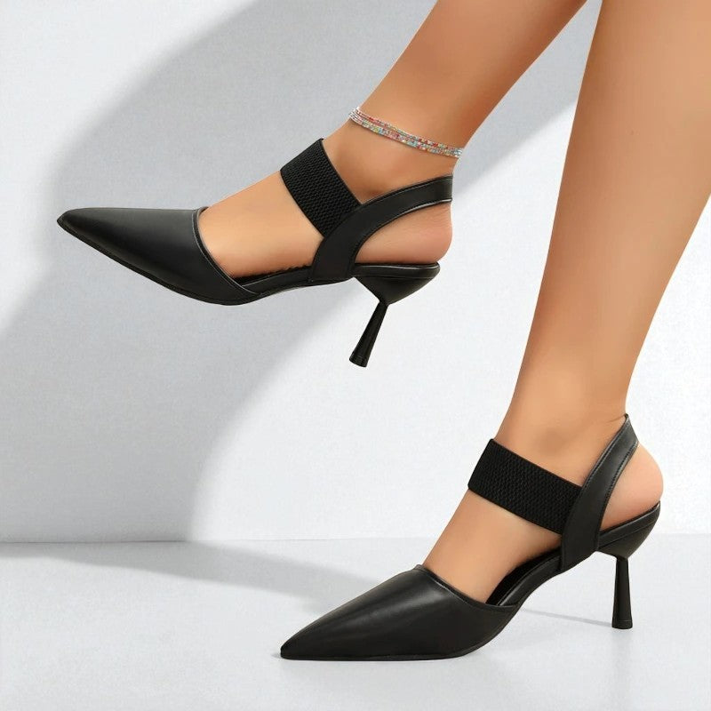 Image of Phyllis | Women's Pointed Toe Slingback Mid Heels