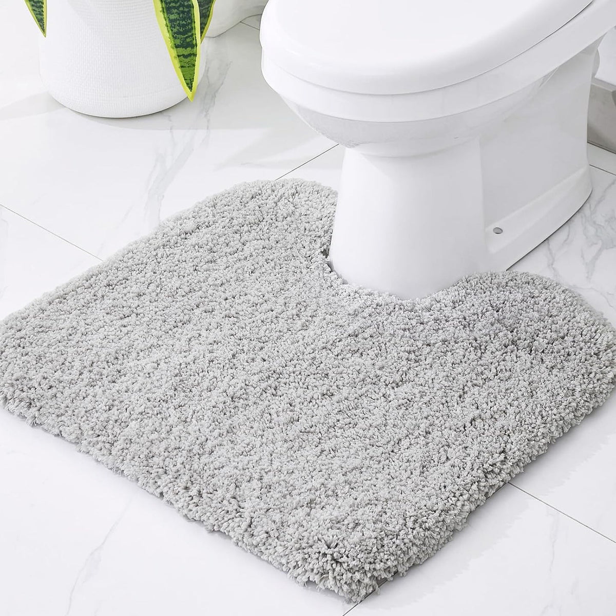 Plush Bathroom Contour Toilet Mat