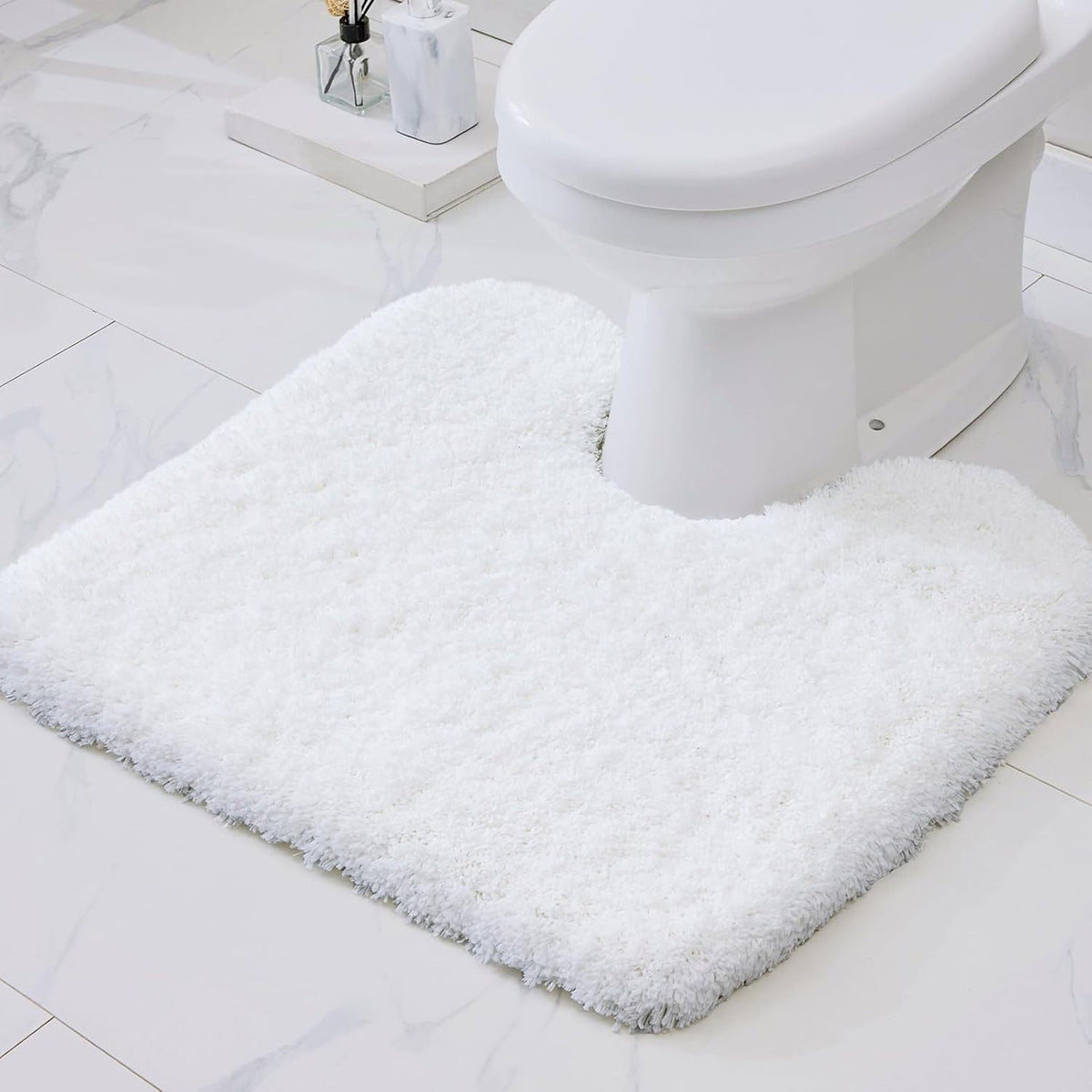 Plush Bathroom Contour Toilet Mat