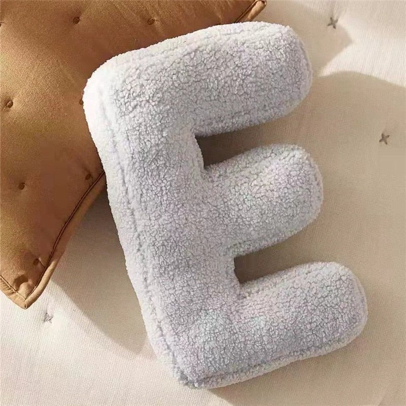Plush Letter Pillow - Soft Letter Pillow for Bedroom and Children's Room