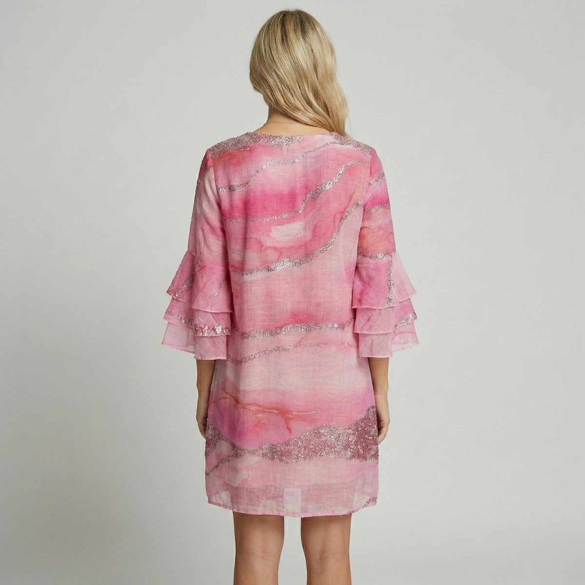 Image of Polly | Women's V-Neck Shift Mini Dress