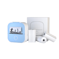 Compact Bluetooth Printer with 4 Sticker Rolls