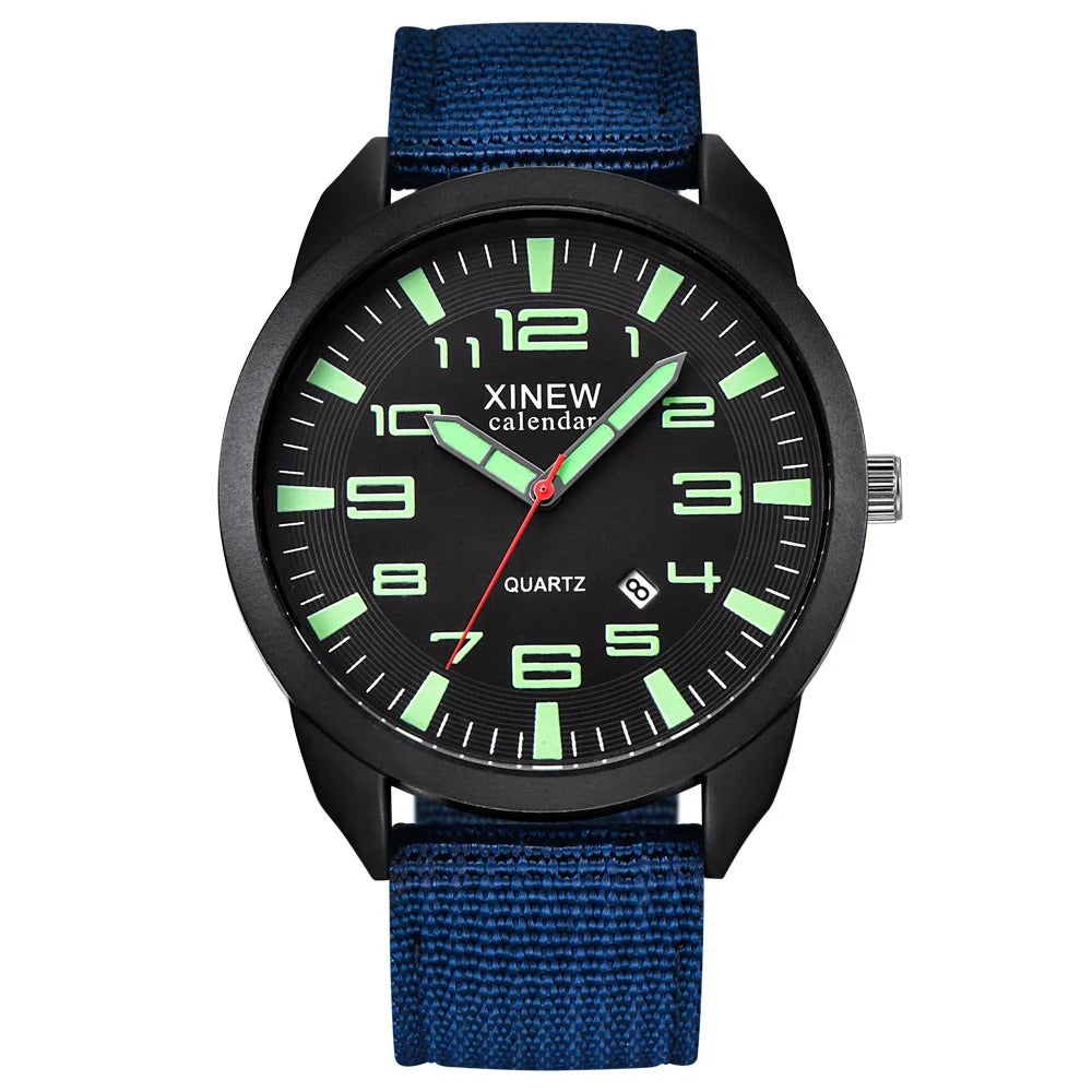 Quartz Watch with Luminous Dial & Calendar – Lumo