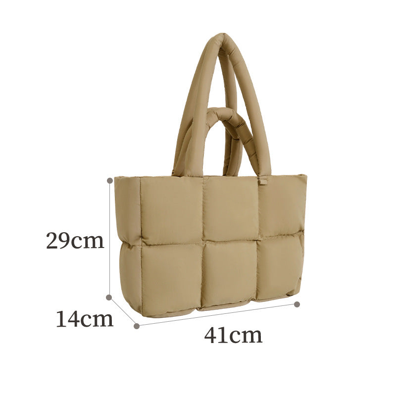 Quilted Puffer Tote Bag
