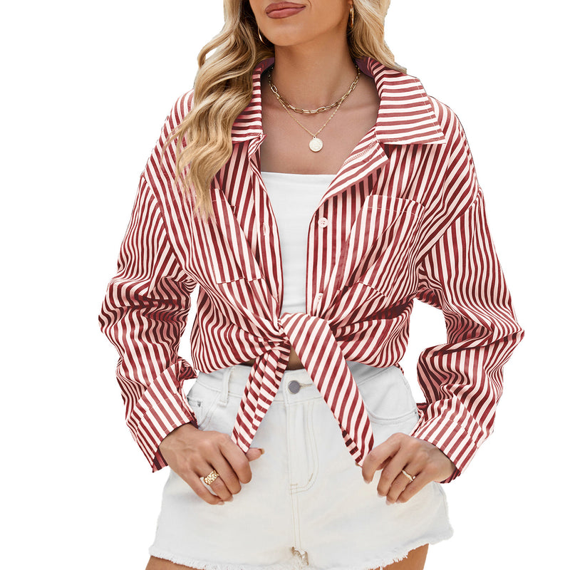 Image of Rachel | Women's Striped Button-Down Shirt