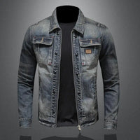 Rando Men's Button-Front Denim Jacket with Pockets