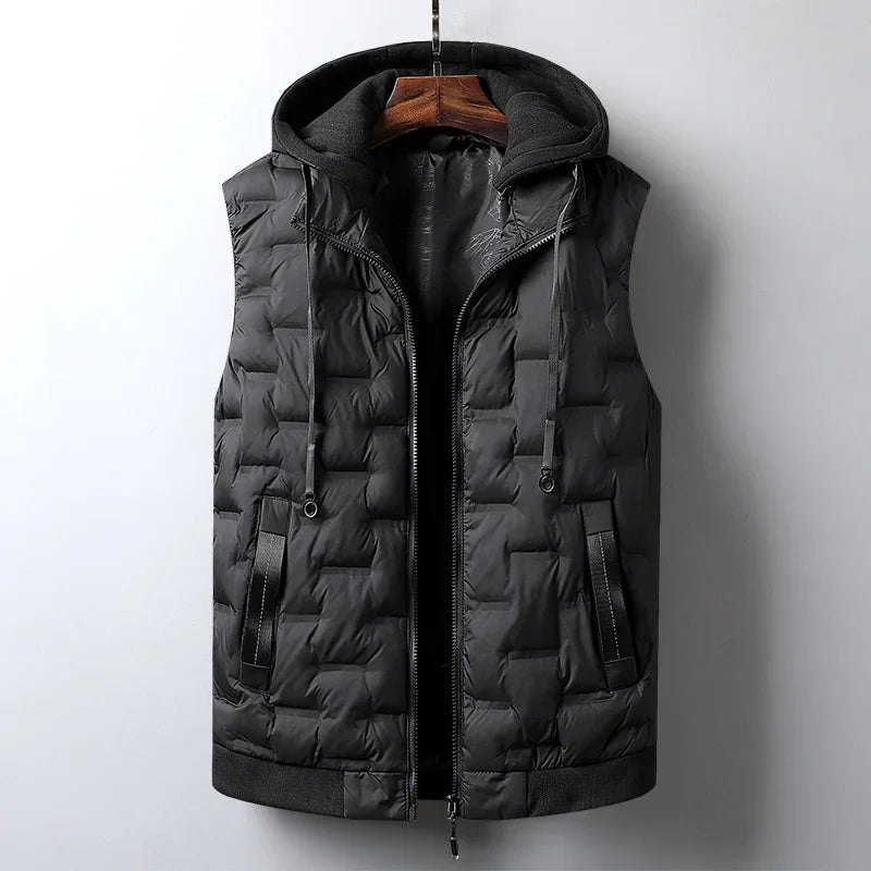 Image of Raphael | Men's Hooded Puffer Vest