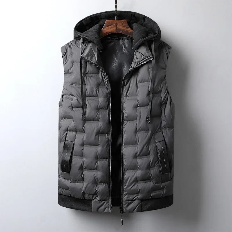 Image of Raphael | Men's Hooded Puffer Vest
