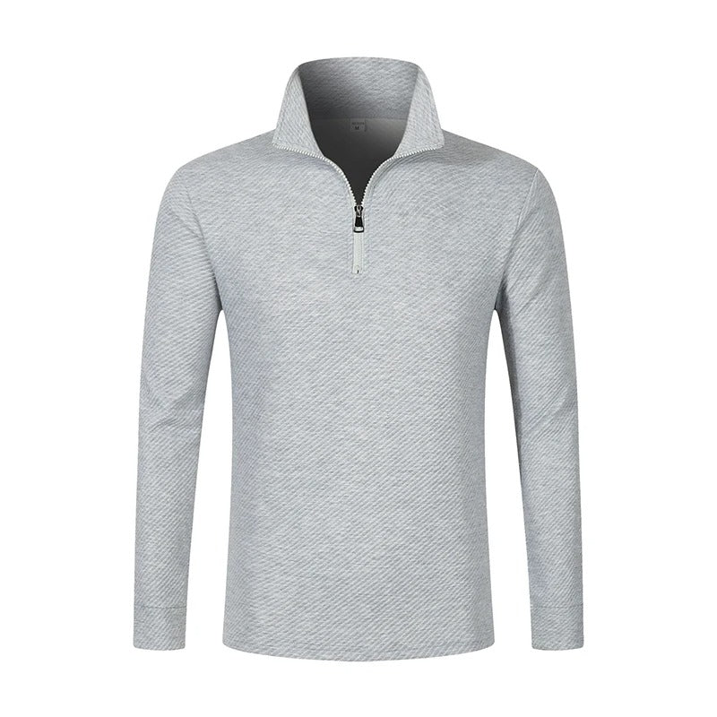 Image of Raphael | Men's Long Sleeve Zip Polo