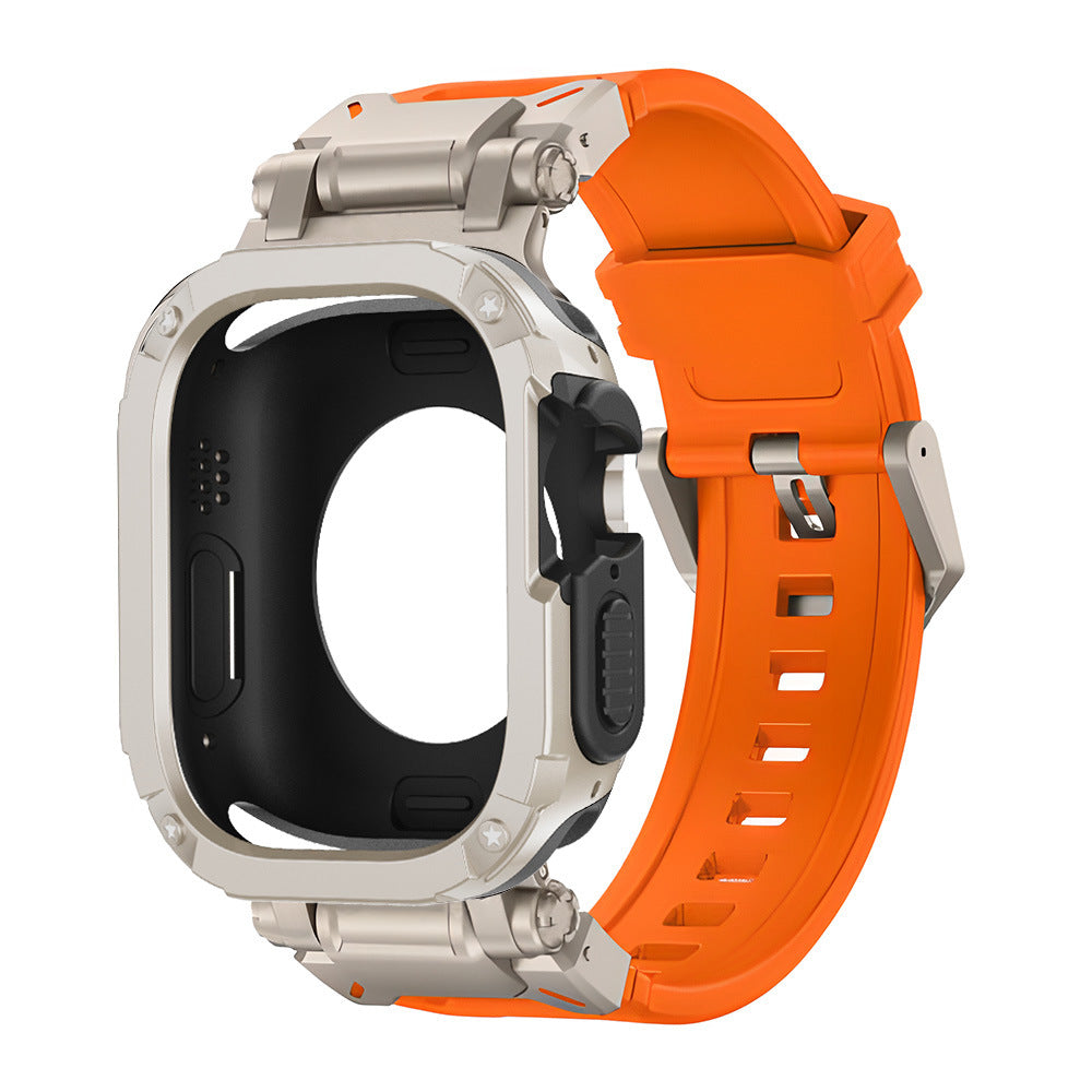 RavenTac Tactical Fluoro Rubber Strap + TPU/PC 2-in-1 Case for Apple Watch