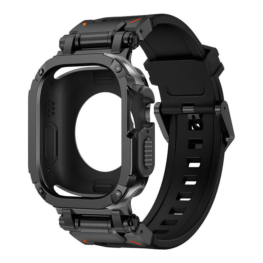 RavenTac Tactical Fluoro Rubber Strap + TPU/PC 2-in-1 Case for Apple Watch
