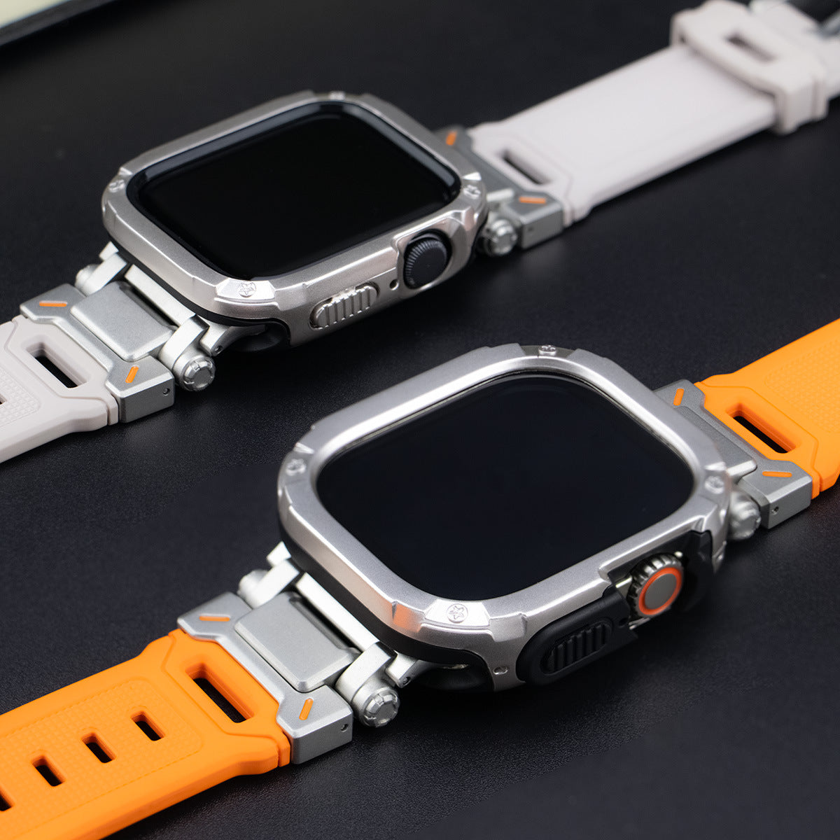 RavenTac Tactical Fluoro Rubber Strap + TPU/PC 2-in-1 Case for Apple Watch