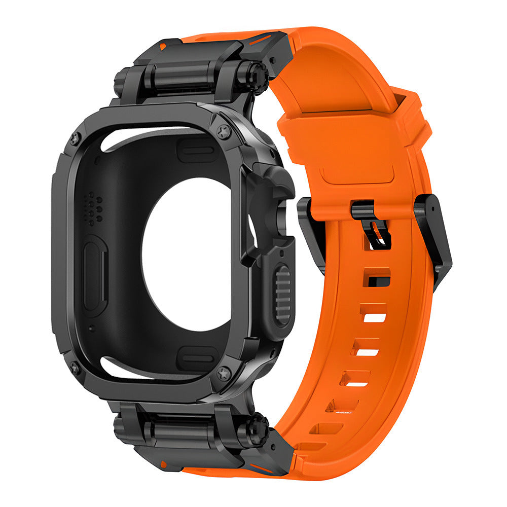 RavenTac Tactical Fluoro Rubber Strap + TPU/PC 2-in-1 Case for Apple Watch