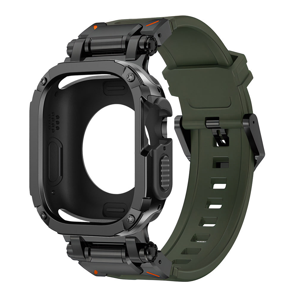 RavenTac Tactical Fluoro Rubber Strap + TPU/PC 2-in-1 Case for Apple Watch