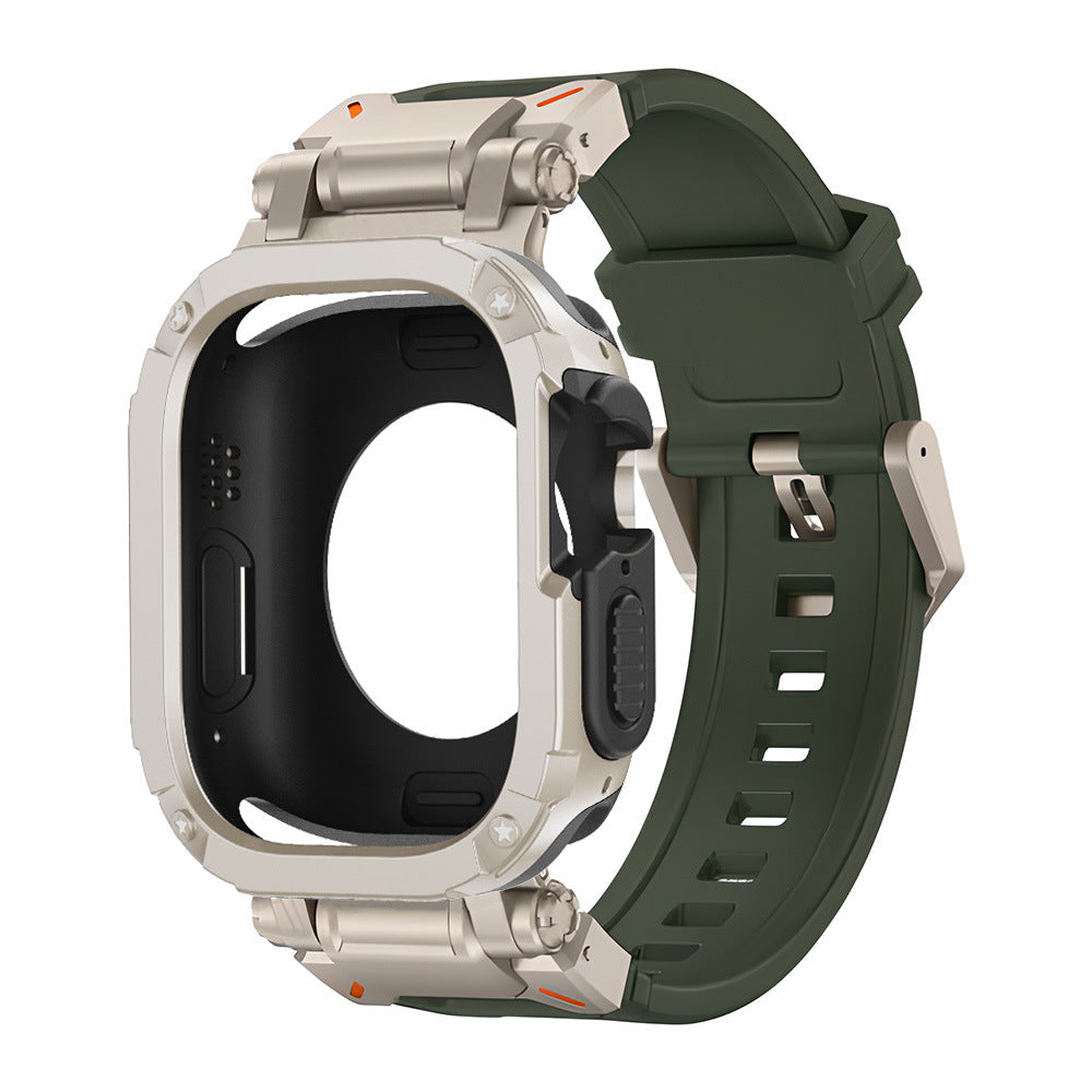 RavenTac Tactical Fluoro Rubber Strap + TPU/PC 2-in-1 Case for Apple Watch