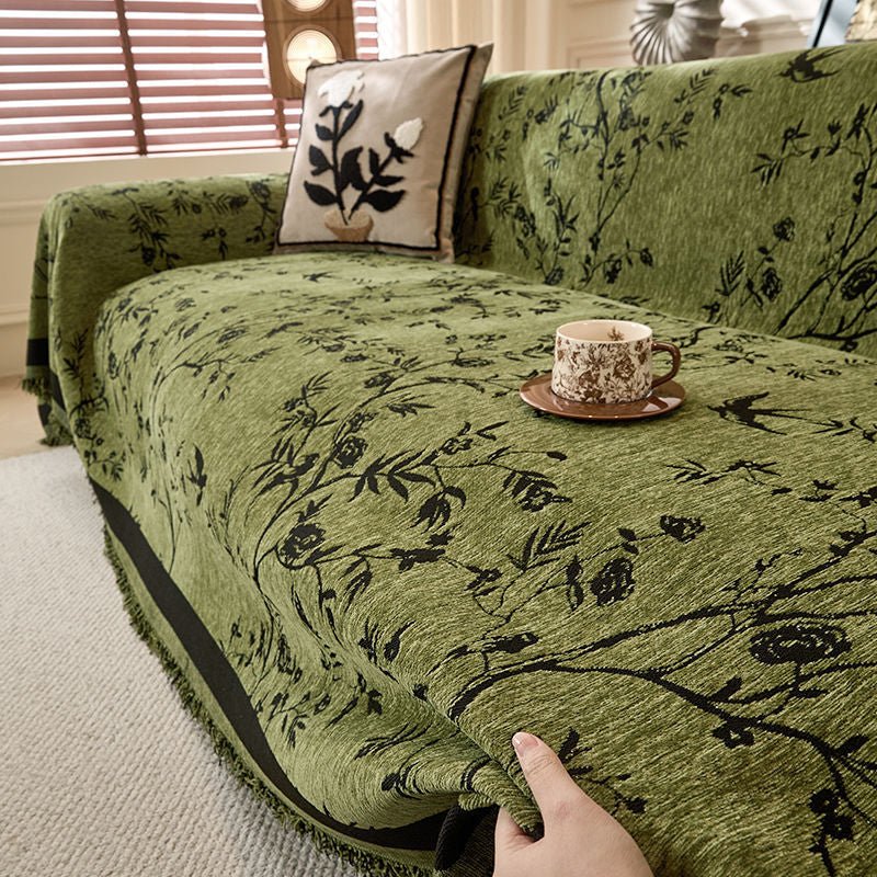 Reversible Chenille Sofa Slipcover - Durable Protection